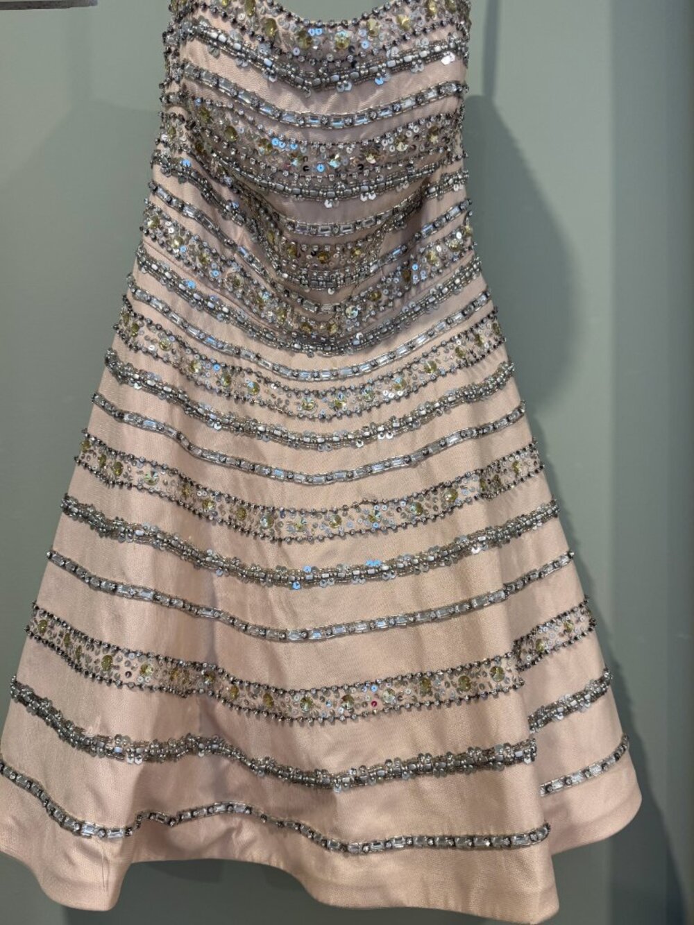 ✨ Terani Couture Beaded Strapless Cocktail Dress – Size 0 ✨ Prom/Formal/Grad